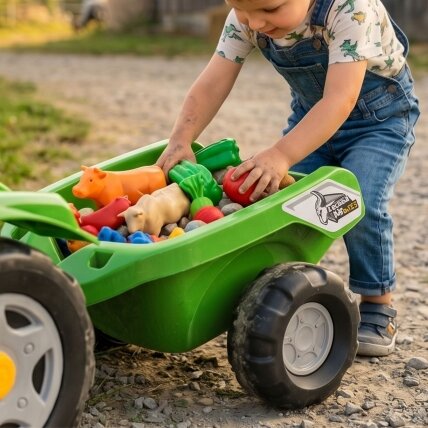 FALK pedalinis traktorius Claas Terra Maxx su priekaba ir atidaromu variklio gaubtu 2-6 m. 2 FALK pedalinis traktorius Claas Terra Maxx su priekaba ir atidaromu variklio gaubtu 2-6 m. 2