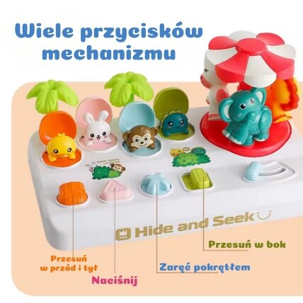 WOOPIE BABY Iššokantys gyvūnėliai Pop Up karuselė interaktyvus žaislas 2 WOOPIE BABY Iššokantys gyvūnėliai Pop Up karuselė interaktyvus žaislas 2