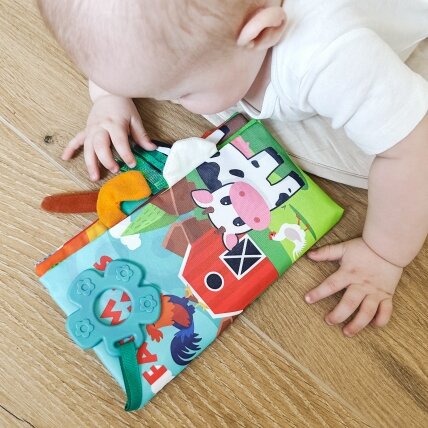 WOOPIE BABY Medžiaginė knygelė su gyvūnėlių uodegėlėmis 2