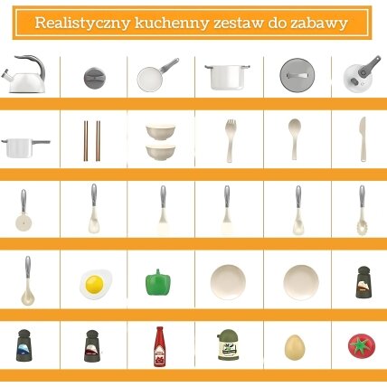 WOOPIE Mažojo virėjo rinkinys Puodai Keptuvė Virdulys Baltas 32 vnt. 3