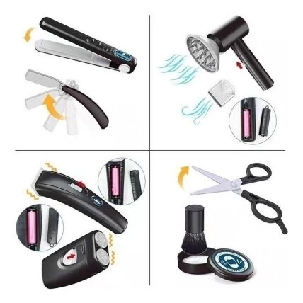 WOOPIE Barber vaikiškas kirpėjo rinkinys – stiliaus salonas 24 el. 2 WOOPIE Barber vaikiškas kirpėjo rinkinys – stiliaus salonas 24 el. 2