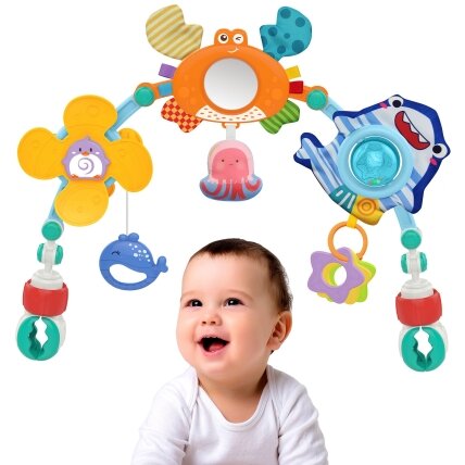 WOOPIE BABY Lankas–arkas Pakabinama žaislinė juosta lovytei, vežimėliui, automobilinei kėdutei 4