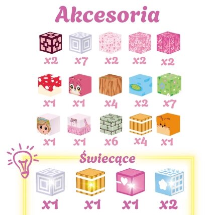 Woopie magnetiniai blokeliai kubeliai 48 vnt. Montessori edukacinė 3D dėlionė 3