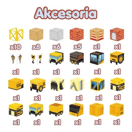 WOOPIE magnetiniai konstrukciniai kubeliai Statybų aikštelė 49 el. 2 WOOPIE magnetiniai konstrukciniai kubeliai Statybų aikštelė 49 el. 2