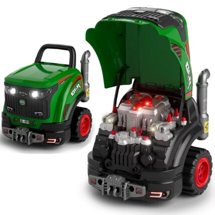 WOOPIE Interaktyvios mechaninės dirbtuvės traktorius su daugybe priedų 60 el. 4