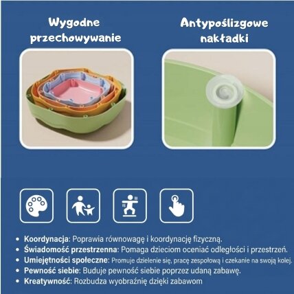WOOPIE Sensoriniai balansavimo akmenys 5 vnt. 2 WOOPIE Sensoriniai balansavimo akmenys 5 vnt. 2