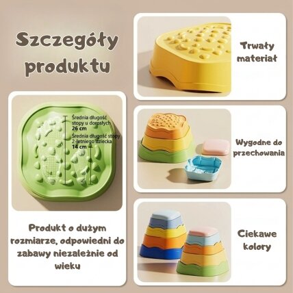 WOOPIE Sensoriniai balansavimo akmenys 5 vnt. 3 WOOPIE Sensoriniai balansavimo akmenys 5 vnt. 3