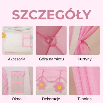 Wooopie XXL palapinė-namelis namams ir sodui su grindimis 7