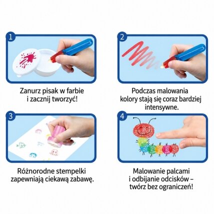 WOOPIE Magiškas piešimo ir antspaudavimo rinkinys Kūrybinė pramoga 20 el. 4 WOOPIE Magiškas piešimo ir antspaudavimo rinkinys Kūrybinė pramoga 20 el. 4