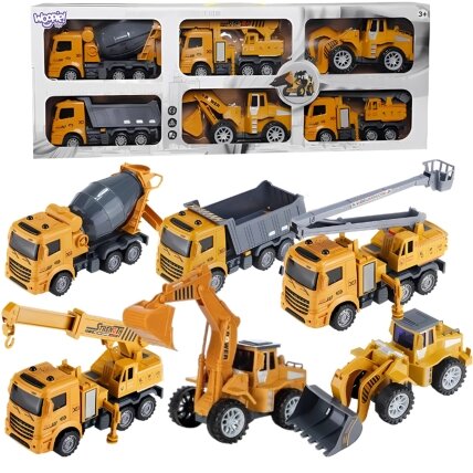 WOOPIE Didelis statybinių automobilių rinkinys 6in1 12 WOOPIE Didelis statybinių automobilių rinkinys 6in1 12