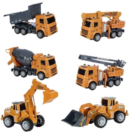 WOOPIE Didelis statybinių automobilių rinkinys 6in1 13