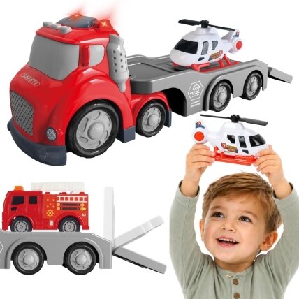 WOOPIE Raudonas ugniagesių tralas City Truck garso ir šviesos efektai WOOPIE Raudonas ugniagesių tralas City Truck garso ir šviesos efektai