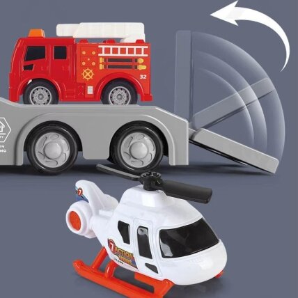 WOOPIE Raudonas ugniagesių tralas City Truck garso ir šviesos efektai 2 WOOPIE Raudonas ugniagesių tralas City Truck garso ir šviesos efektai 2
