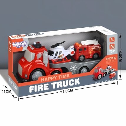 WOOPIE Raudonas ugniagesių tralas City Truck garso ir šviesos efektai 7 WOOPIE Raudonas ugniagesių tralas City Truck garso ir šviesos efektai 7
