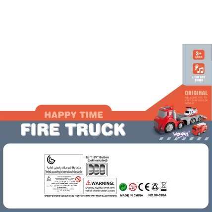 WOOPIE Raudonas ugniagesių tralas City Truck garso ir šviesos efektai 9 WOOPIE Raudonas ugniagesių tralas City Truck garso ir šviesos efektai 9