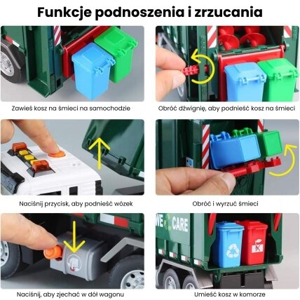 WOOPIE šiukšliavežis sunkvežimis atliekų rūšiavimas - mastelis 1:10 9 WOOPIE šiukšliavežis sunkvežimis atliekų rūšiavimas - mastelis 1:10 9