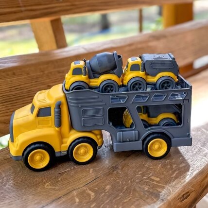 WOOPIE tralas rinkinys 4in1 statybinės transporto priemonės 2