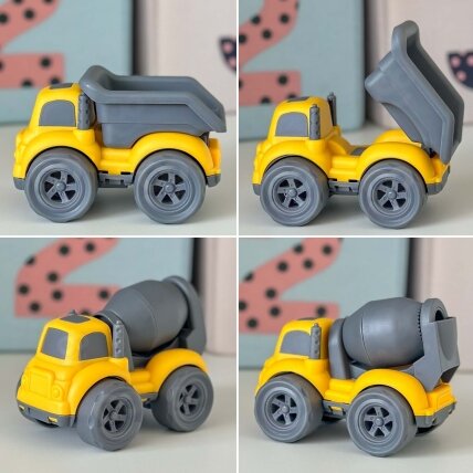 WOOPIE tralas rinkinys 4in1 statybinės transporto priemonės 9 WOOPIE tralas rinkinys 4in1 statybinės transporto priemonės 9