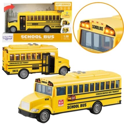 WOOPIE Interaktyvus elektrinis mokyklinis autobusas 1:20 Šviesa Garsas Dovana 4 WOOPIE Interaktyvus elektrinis mokyklinis autobusas 1:20 Šviesa Garsas Dovana 4