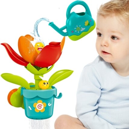 WOOPIE BABY Maudymosi žaislas Žydinti gėlytė su laistytuvu