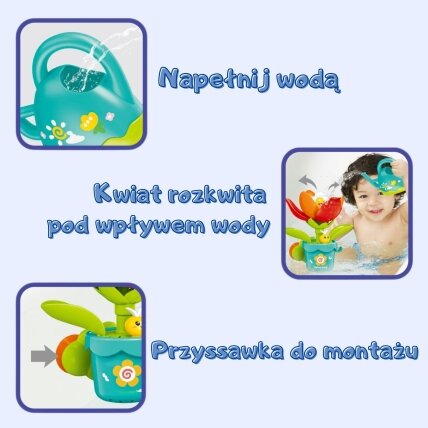 WOOPIE BABY Maudymosi žaislas Žydinti gėlytė su laistytuvu 2