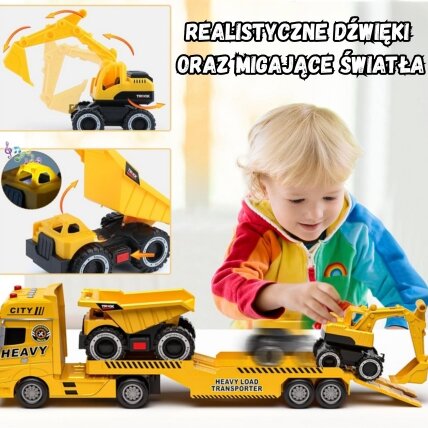 WOOPIE Autovežis su statybinėmis transporto priemonėmis 8