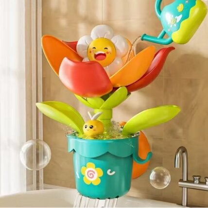 WOOPIE BABY Maudymosi žaislas Žydinti gėlytė su laistytuvu 4