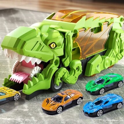 WOOPIE Transporto priemonių rinkinys Dinozauro rijiko trasa 13 el. 2