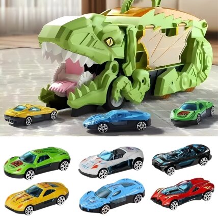 WOOPIE Transporto priemonių rinkinys Dinozauro rijiko trasa 13 el. 9