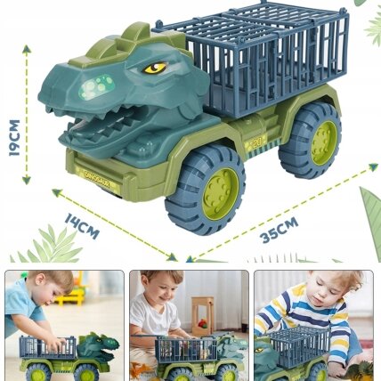 WOOPIE Dinozaurų sunkvežimis-transportuotojas figūrėlėms 12