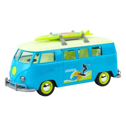 WOOPIE Surfinis autobusiukas klasikinis raudonas su šviesa ir garsu, modelis 1:14 4