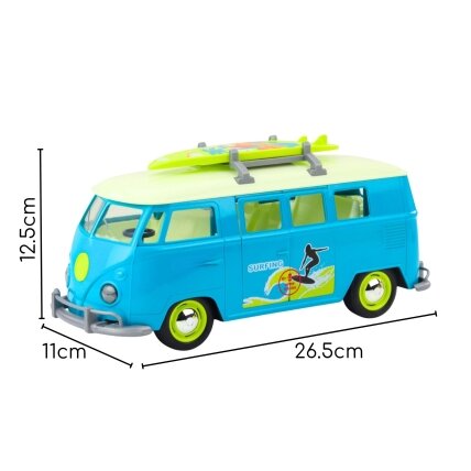 WOOPIE Surfinis autobusiukas klasikinis raudonas su šviesa ir garsu, modelis 1:14 5 WOOPIE Surfinis autobusiukas klasikinis raudonas su šviesa ir garsu, modelis 1:14 5