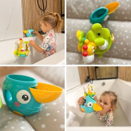 WOOPIE BABY vonios žaislas žirafa su piltuvėliu ir siurbtuku 3