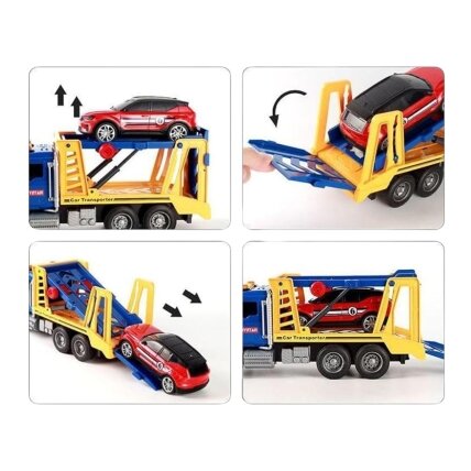 WOOPIE Autovežis Sunkvežimis Transporteris su automobiliuku Šviesa Garsas M 1:14 6 WOOPIE Autovežis Sunkvežimis Transporteris su automobiliuku Šviesa Garsas M 1:14 6