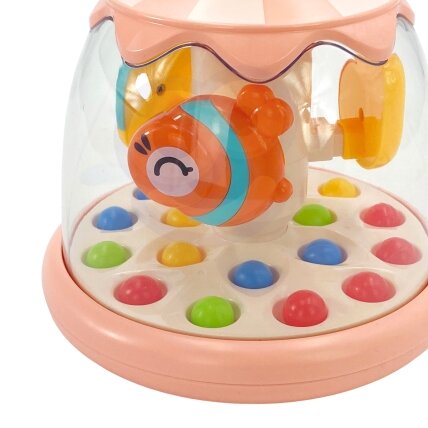 WOOPIE BABY Spalvingi gyvūnėliai rožinis sukutis su kamuoliukais karuselė 6