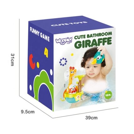 WOOPIE BABY vonios žaislas žirafa su piltuvėliu ir siurbtuku 12 WOOPIE BABY vonios žaislas žirafa su piltuvėliu ir siurbtuku 12