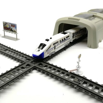 WOOPIE Elektrinis traukinys Didžiulis 914 cm bėgių takas Tiltas Tunelis 86 vnt. 10