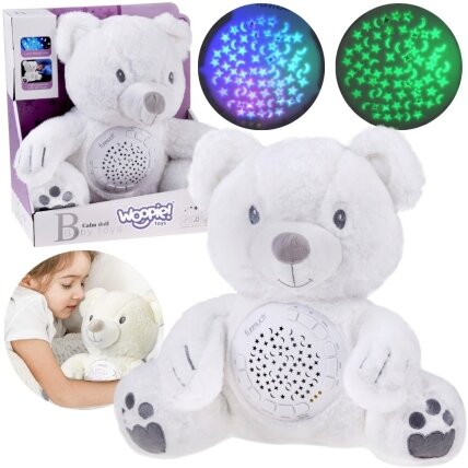 WOOPIE BABY minkštas žaislas meškiukas su projektoriumi, raminantis, 15 melodijų WOOPIE BABY minkštas žaislas meškiukas su projektoriumi, raminantis, 15 melodijų