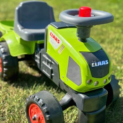 FALK vaikiškas traktoriukas Baby Claas Axos 310 žalias su priekaba nuo 1 metų 3