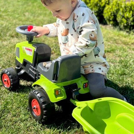 FALK vaikiškas traktoriukas Baby Claas Axos 310 žalias su priekaba nuo 1 metų 4 FALK vaikiškas traktoriukas Baby Claas Axos 310 žalias su priekaba nuo 1 metų 4