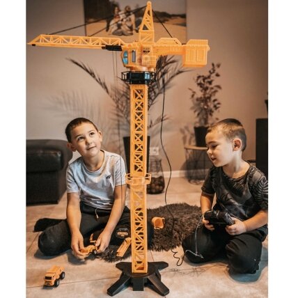 WOOPIE nuotoliniu būdu valdomas kranas 103 cm R/C sunkvežimis ekskavatorius + 4 priedai 1