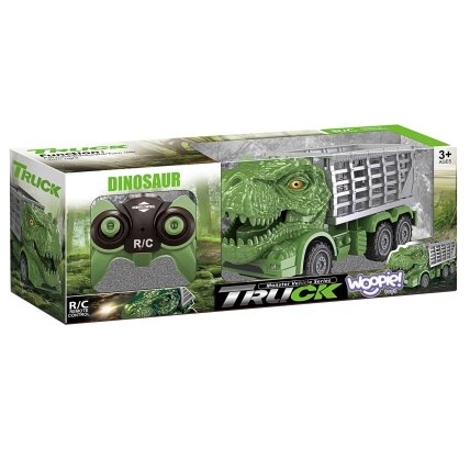 WOOPIE Nuotoliniu būdu valdomas RC automobilis Dinozauras žalias + figūrėlė 5 WOOPIE Nuotoliniu būdu valdomas RC automobilis Dinozauras žalias + figūrėlė 5