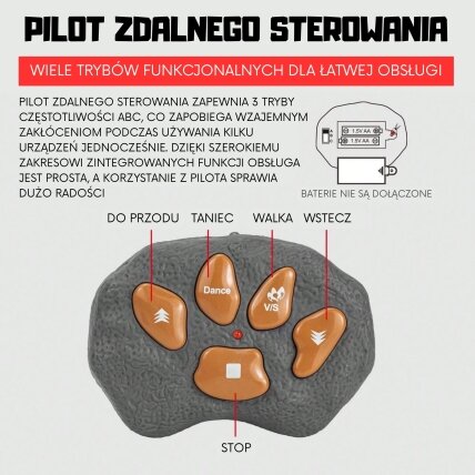 Woopie nuotoliniu būdu valdomas dinozauras RC stegozauras šviesa garsas 5 Woopie nuotoliniu būdu valdomas dinozauras RC stegozauras šviesa garsas 5