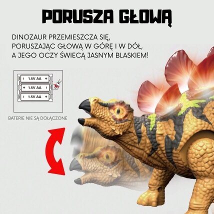 Woopie nuotoliniu būdu valdomas dinozauras RC stegozauras šviesa garsas 7
