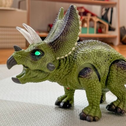 WOOPIE Nuotoliniu būdu valdomas dinozauras RC robotas Triceratopsas 4