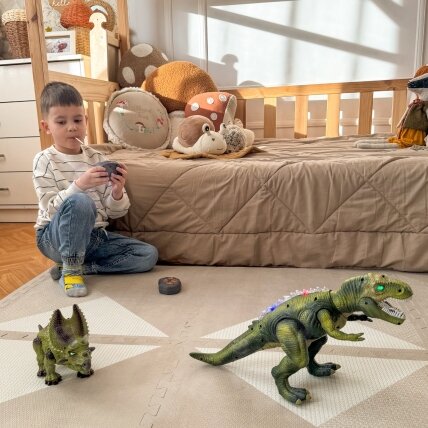 WOOPIE Nuotoliniu būdu valdomas dinozauras RC robotas Triceratopsas 8