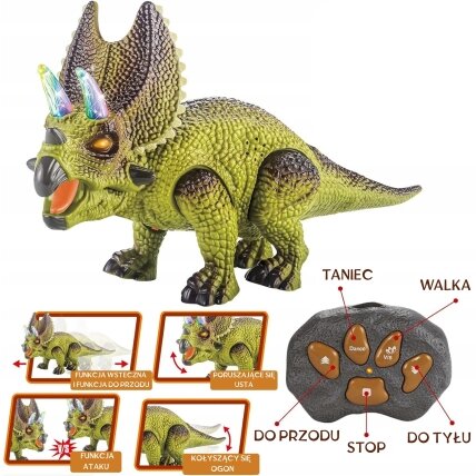 WOOPIE Nuotoliniu būdu valdomas dinozauras RC robotas Triceratopsas 12 WOOPIE Nuotoliniu būdu valdomas dinozauras RC robotas Triceratopsas 12