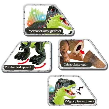WOOPIE Vaikštantis dinozauras Tyrannosaurus Rex šviesos ir garso efektai 3 WOOPIE Vaikštantis dinozauras Tyrannosaurus Rex šviesos ir garso efektai 3