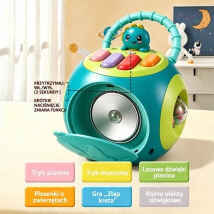 Woopie Interaktyvus edukacinis Montessori kamuolys su pianinu 1 Woopie Interaktyvus edukacinis Montessori kamuolys su pianinu 1
