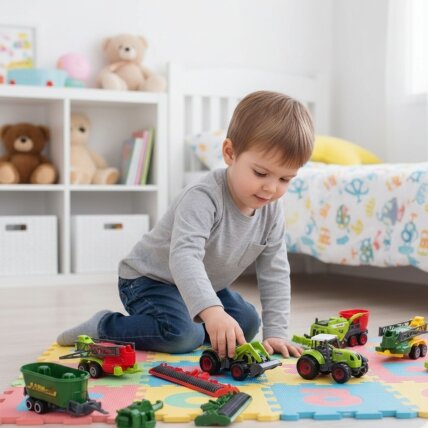 WOOPIE traktorių ir žemės ūkio mašinų rinkinys su gyvūnais 1 WOOPIE traktorių ir žemės ūkio mašinų rinkinys su gyvūnais 1